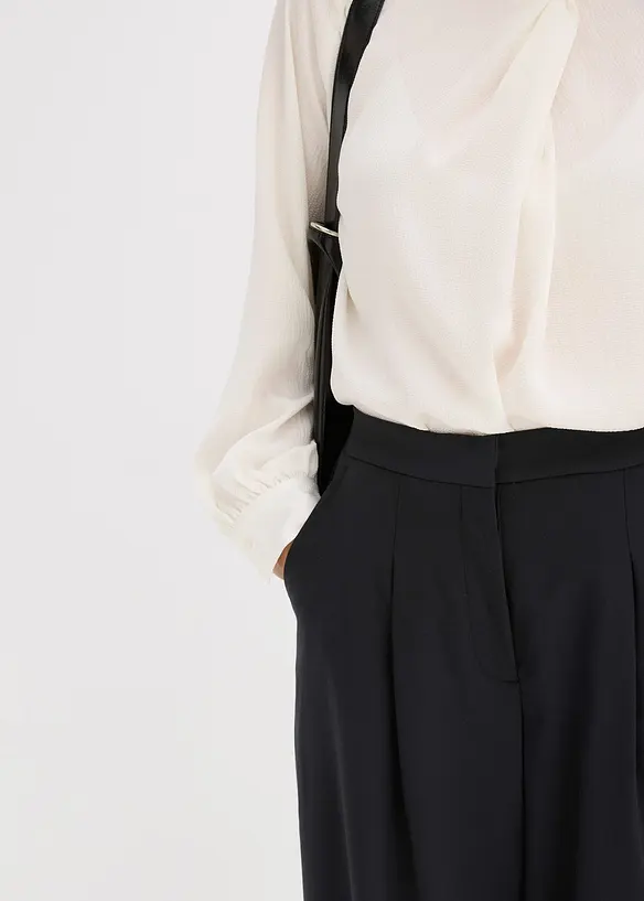 Pantaloni barrel in misto viscosa, bonprix