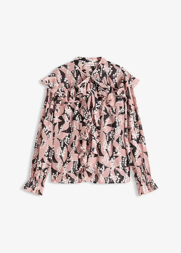 Camicetta di chiffon con volant, bonprix