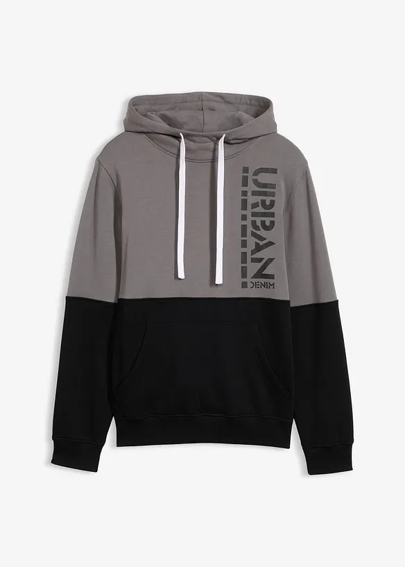 Felpa con cappuccio, slim fit, bonprix