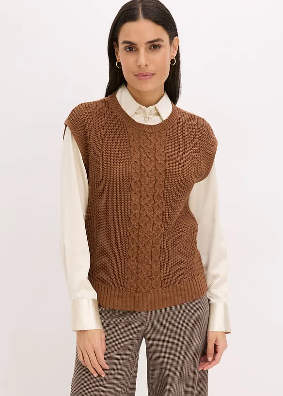 Gilet in maglia in misto lana, bonprix