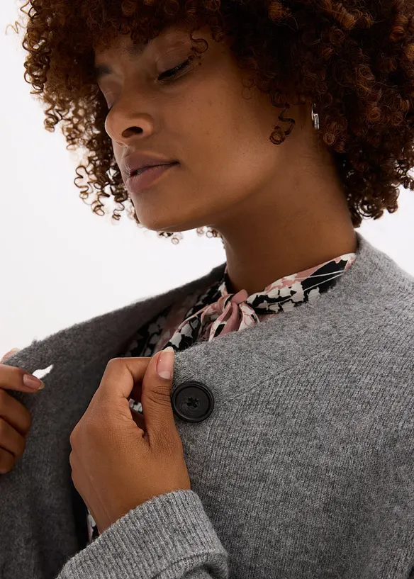Maxi cardigan con cintura, bonprix