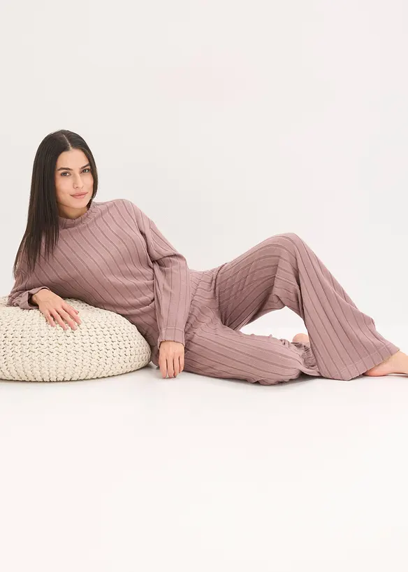 Tuta da casa oversize in morbida maglia a coste, bonprix