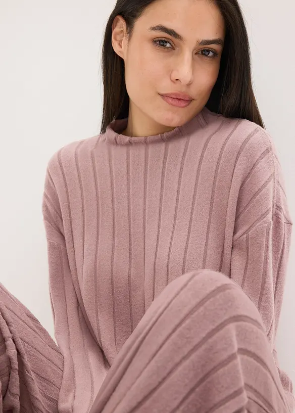 Tuta da casa oversize in morbida maglia a coste, bonprix