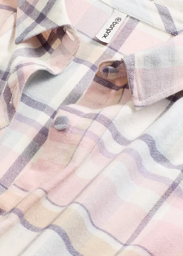 Camicia da notte in flanella con bottoni, bonprix