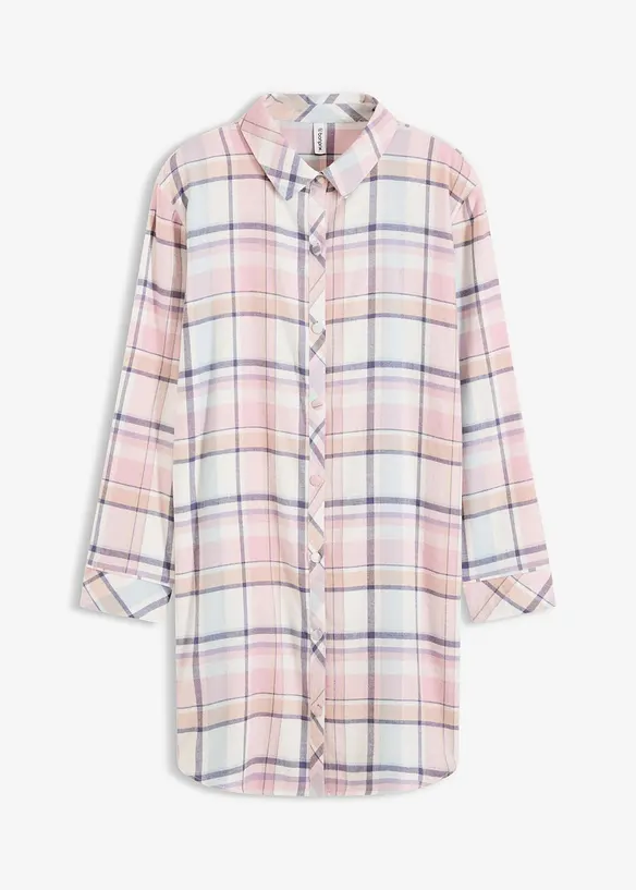 Camicia da notte in flanella con bottoni, bonprix