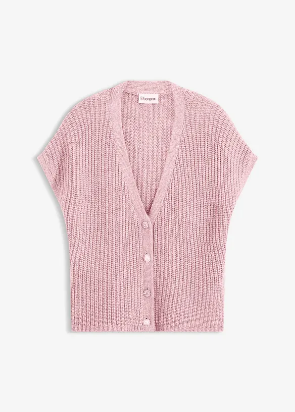 Gilet in maglia con bottoni decorativi e percentuale di lana, bonprix