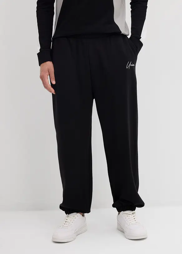 Pantaloni da jogging in puro cotone, loose fit, bonprix