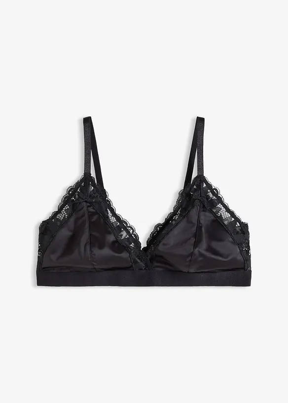 Bralette in materiale lucido, bonprix