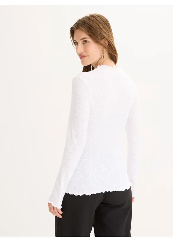 Maglia a costine in misto viscosa, bonprix