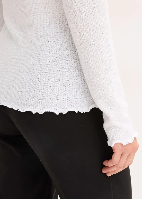 Maglia a costine in misto viscosa, bonprix