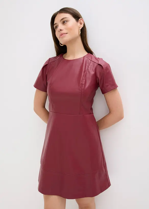 Abito corto in similpelle, bonprix