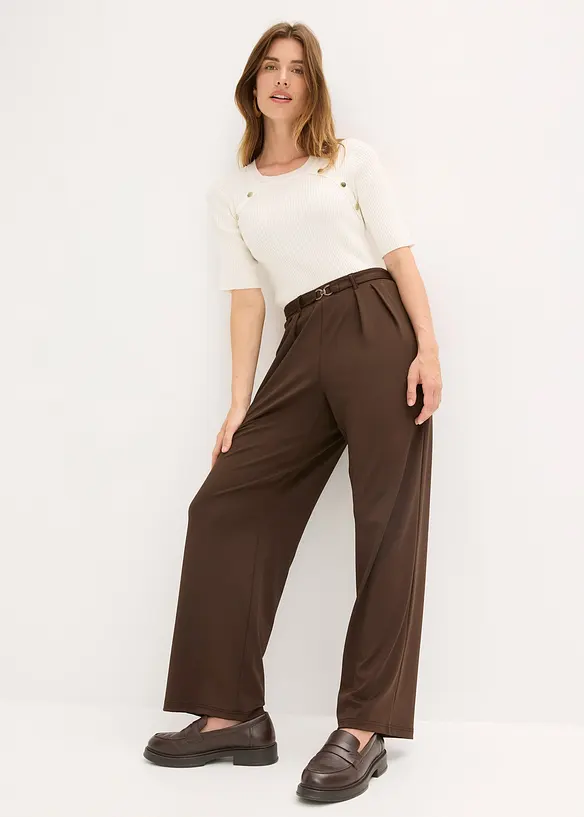 Pantaloni in jersey con elastico in vita, bonprix