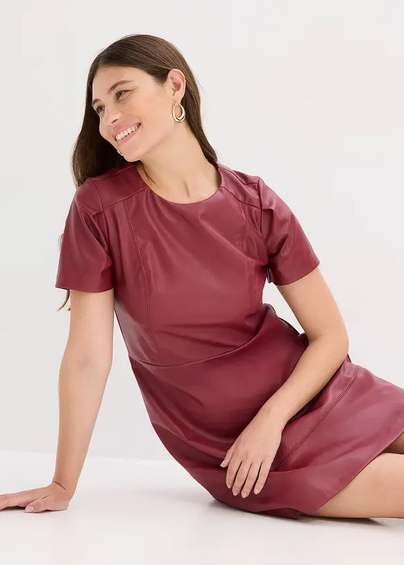 Abito corto in similpelle, bonprix