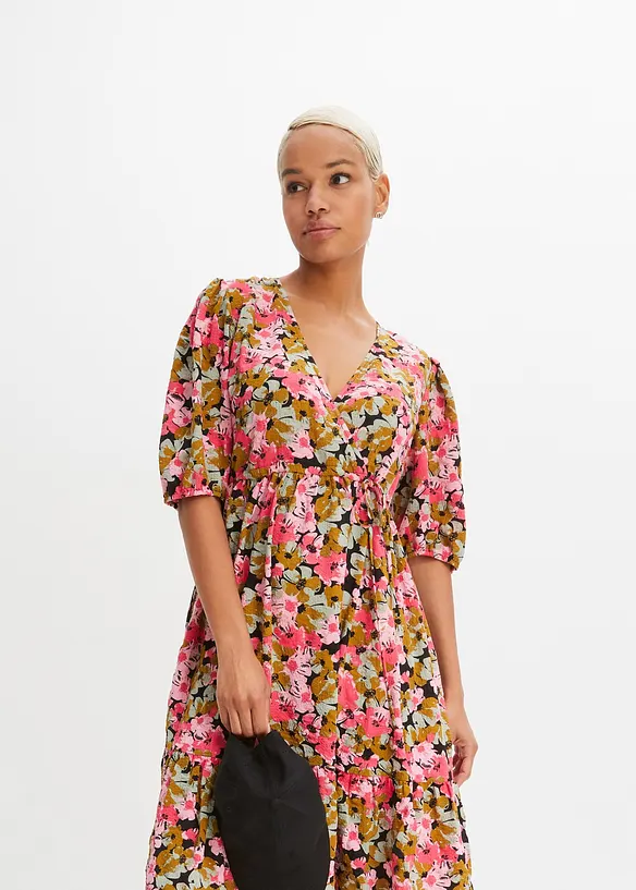 Abito midi in misto viscosa, bonprix