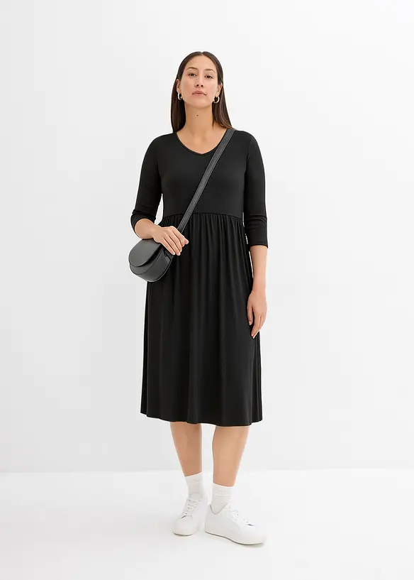 Abito midi in jersey di cotone, bonprix