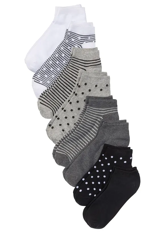 Calzini per sneakers (pacco da 8 paia) con cotone biologico, bonprix