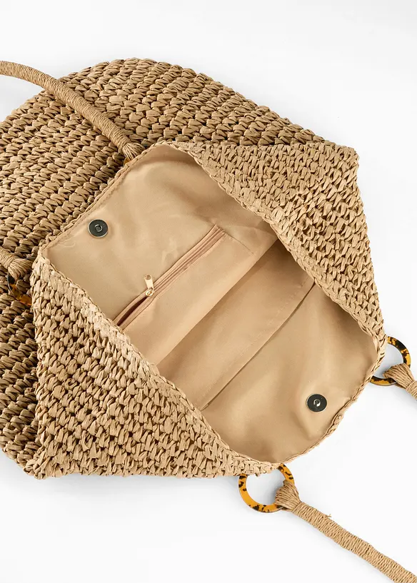 Borsa shopper di paglia, bonprix