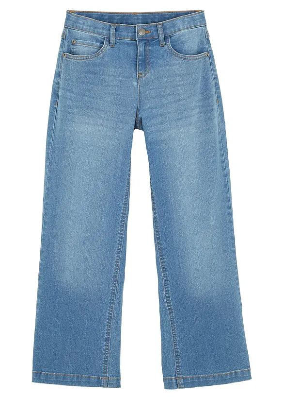 Jeans wide leg, vita media, bonprix