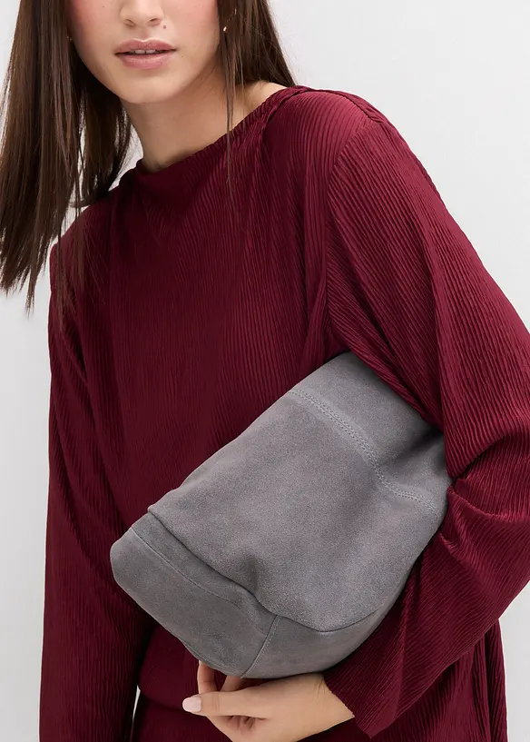 Maglia a maniche lunghe con effetto strutturato, bonprix