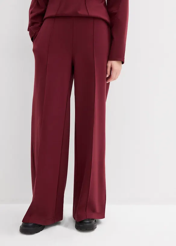Diffusion Pantaloni Palazzo Donna A Gamba Larga Con Pieghe - Morbidi, Con Fascia, Taglie Forti (40-55)
