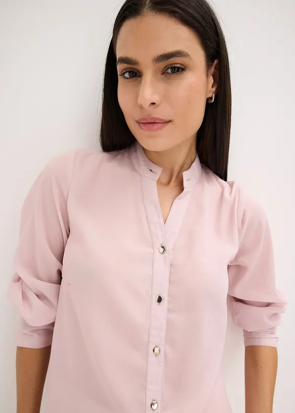 Camicetta di chiffon con fiocco staccabile, bonprix