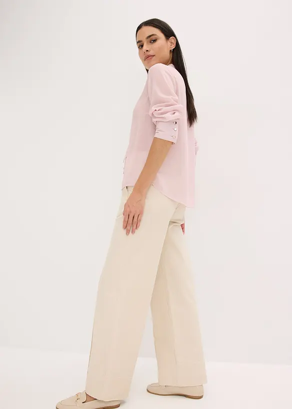 Camicetta di chiffon con fiocco staccabile, bonprix