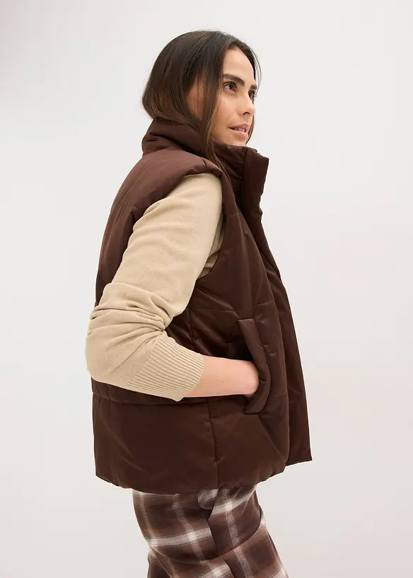 Gilet trapuntato leggermente lucido, bonprix
