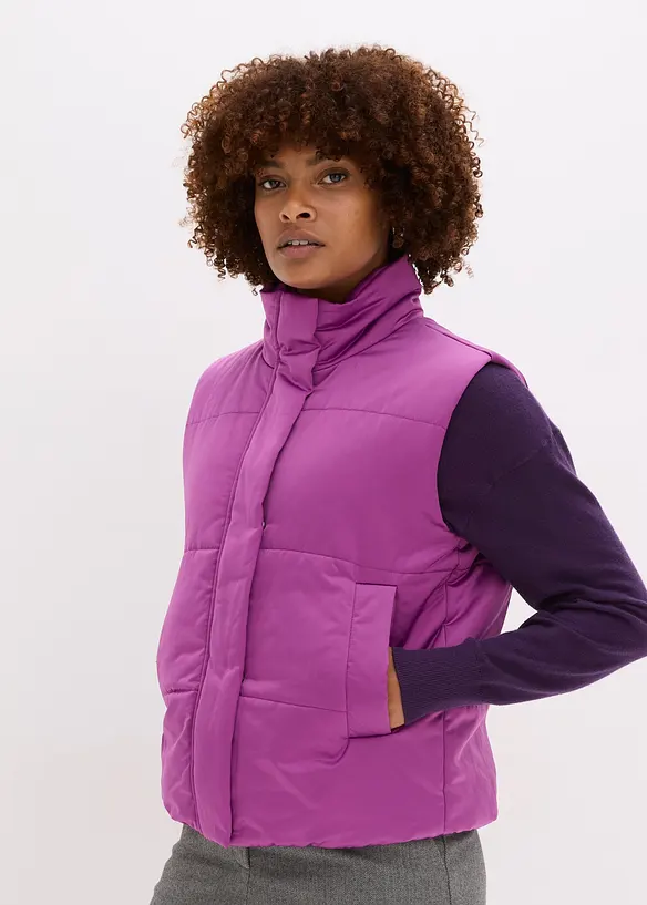 Gilet trapuntato leggermente lucido, bonprix