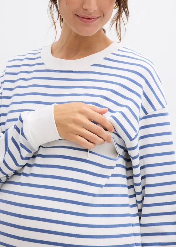 Maglia prémaman / da allattamento 2 in 1 in puro cotone, bonprix