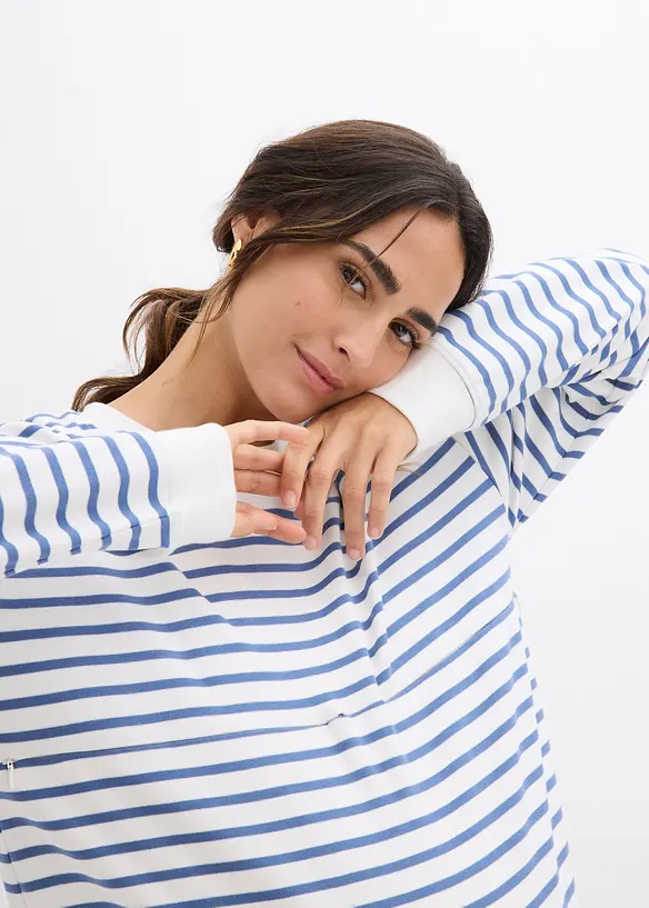 Maglia prémaman / da allattamento 2 in 1 in puro cotone, bonprix