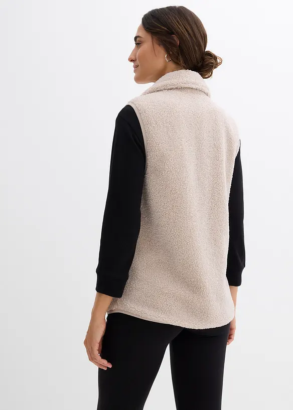 Gilet prémaman 3 in 1 in soffice teddy con inserto babywearing, bonprix
