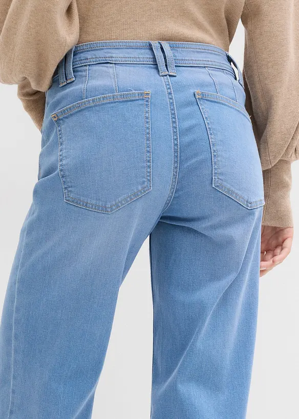 Jeans straight, vita media, bonprix