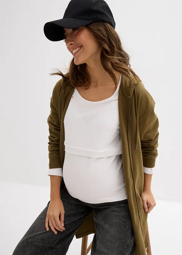 Maglia prémaman / da allattamento in cotone biologico (pacco da 2), bonprix