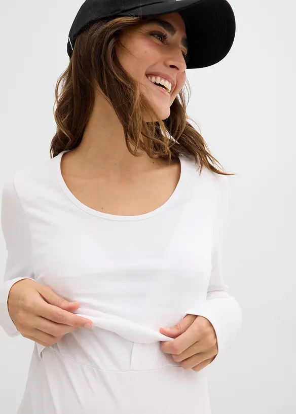 Maglia prémaman / da allattamento in cotone biologico (pacco da 2), bonprix