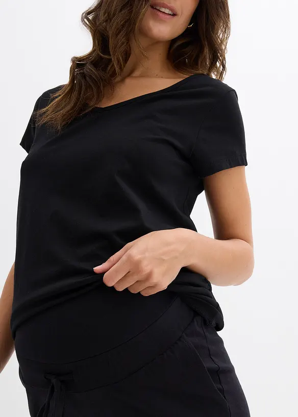 Pantaloni prémaman comodi in cotone biologico, bonprix