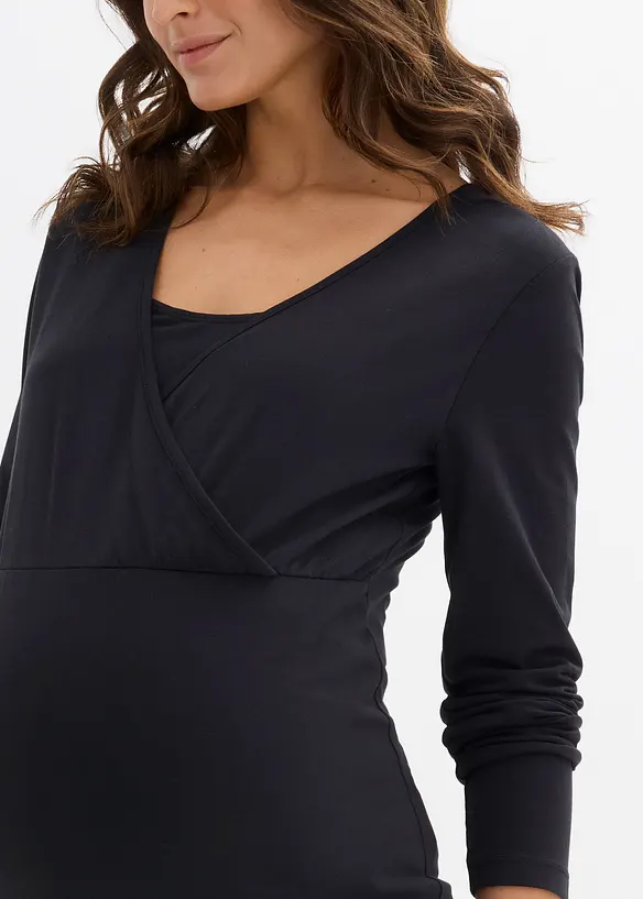 Maglia prémaman / da allattamento 2 in 1 in puro cotone biologico (pacco da 2), bonprix