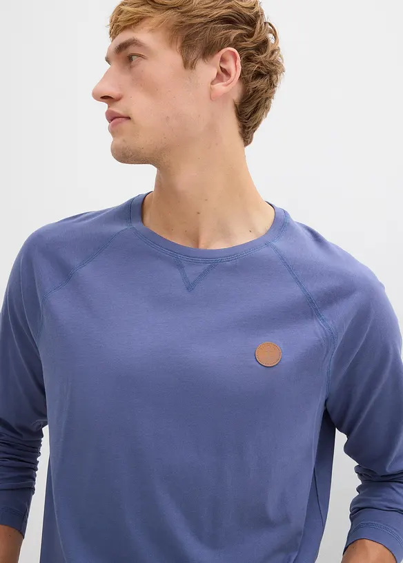 Maglia a maniche lunghe in puro cotone biologico (pacco da 2), bonprix
