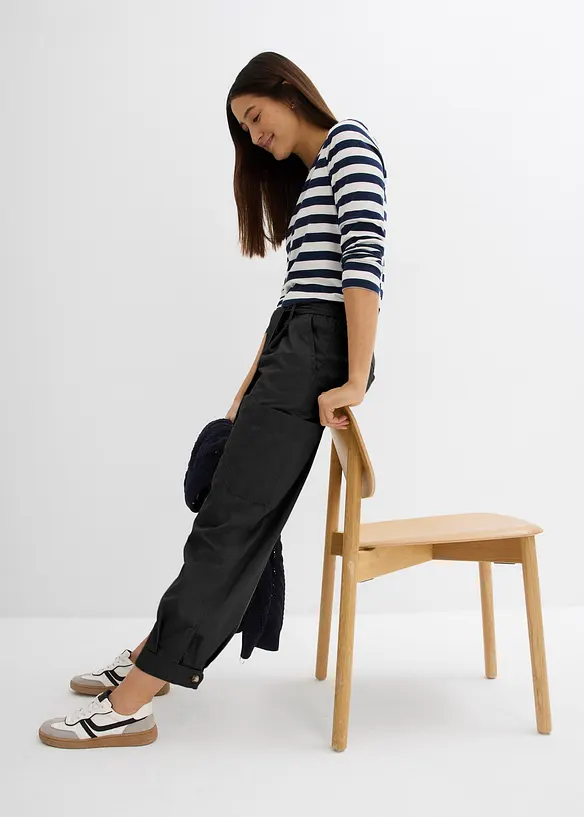 Pantaloni cargo cropped, bonprix
