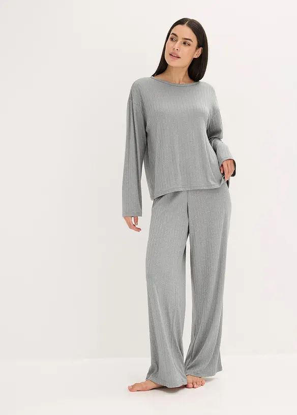 Pigiama in morbido jersey pointelle, bonprix