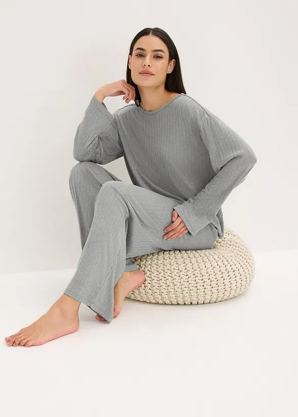 Pigiama in morbido jersey pointelle, bonprix