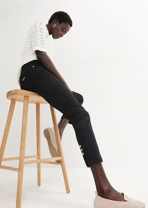 Pantaloni elasticizzati in cotone, bonprix