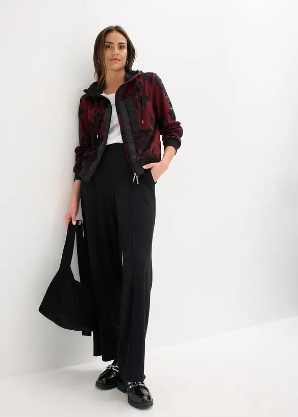 Felpa con zip e cotone, bonprix