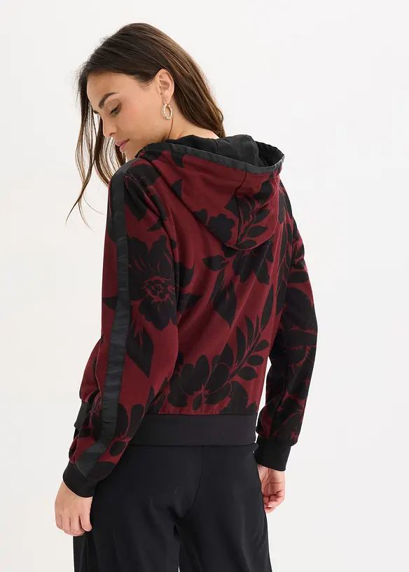 Felpa con zip e cotone, bonprix