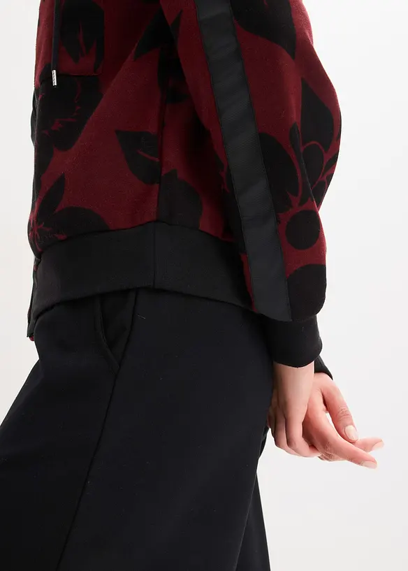 Felpa con zip e cotone, bonprix