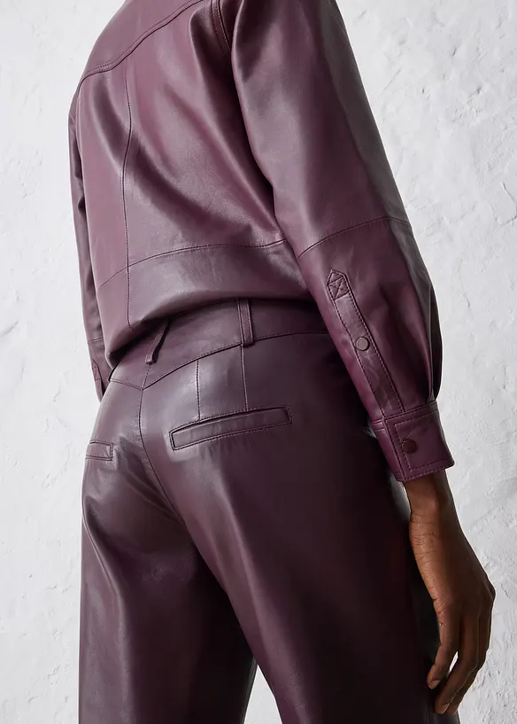Pantaloni larghi in nappa d'agnello, bonprix