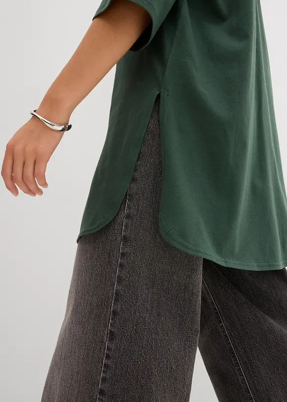 Maglia lunga oversize in puro cotone biologico, bonprix