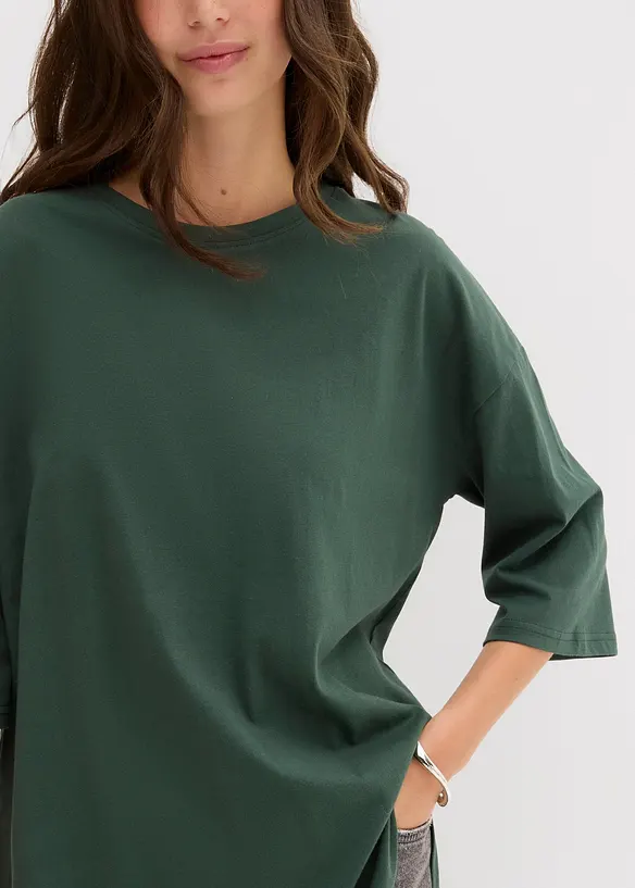 Maglia lunga oversize in puro cotone biologico, bonprix