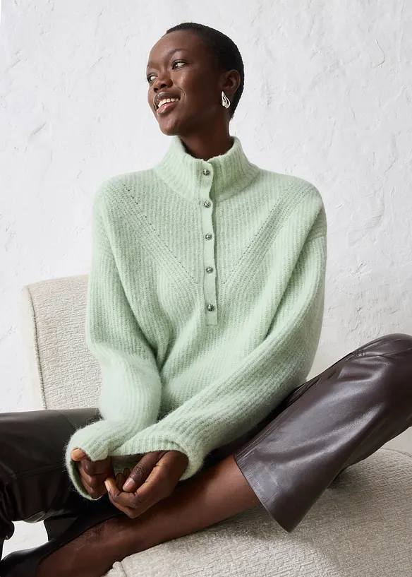Maglione oversize con lana di alpaca, bonprix
