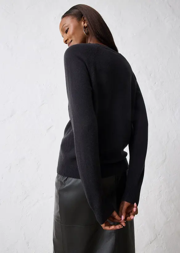 Cardigan con cashmere certificato secondo il Good Cashmere Standard®, bonprix