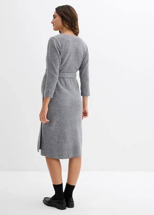 Abito pr&eacute;maman / da allattamento in maglia a coste supersoft, bonprix